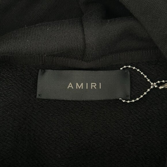 Amiri Black & White Mini MA Bar Logo Hoodie - Picture 3 of 4